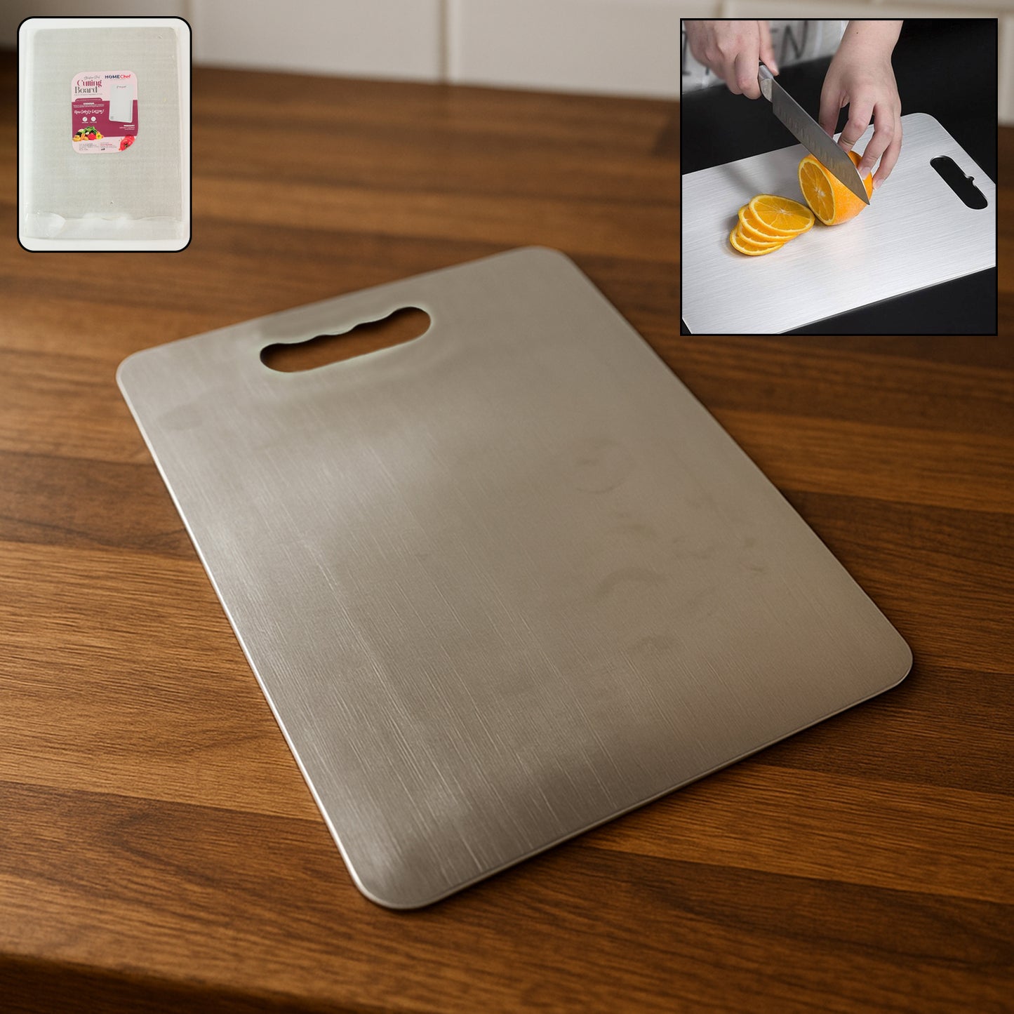Premium Stainless Steel Cutting Board 229mm X 330mm (1 Pc) - Happy Price - Image 6