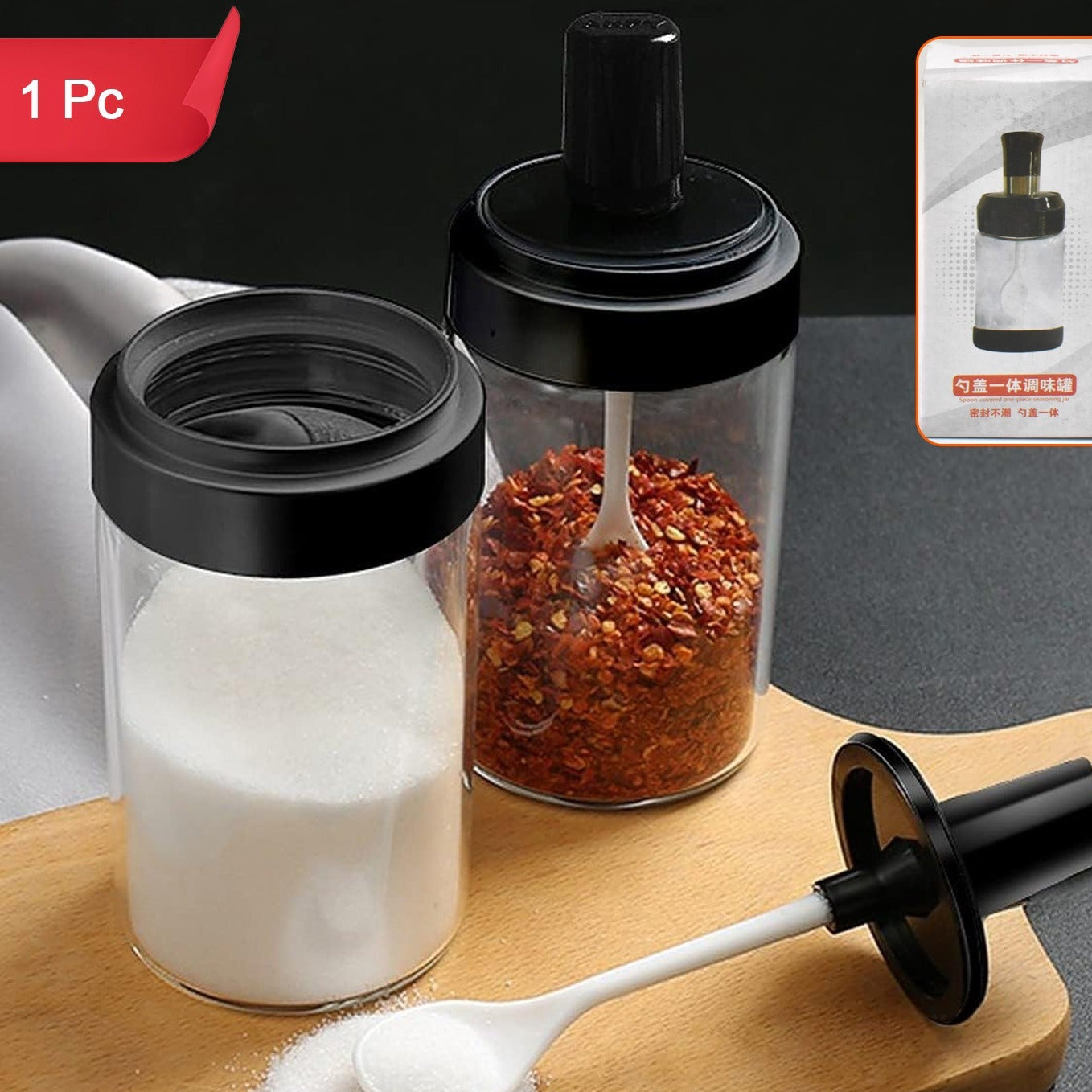 Spice Box Glass Jars Multipurpose Masala Seasoning Box Set (1 Pc) - Happy Price - Image 1