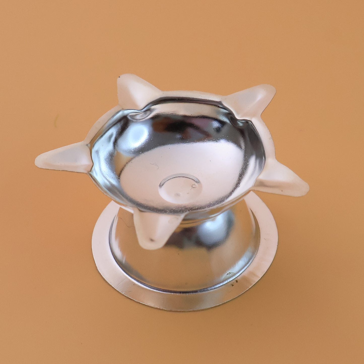 Stainless Steel Lotus Diya - 1 Piece Traditional Oil Lamp for Puja - Happy Price - Image 5