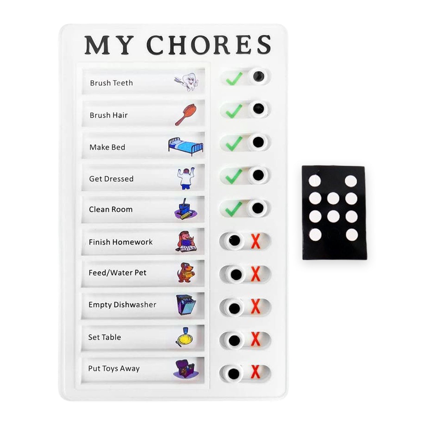 Portable My Chores Home Note Board Management Planning Memo Boards Reminding Time. (Size - 20x12cm) - Happy Price - Image 2