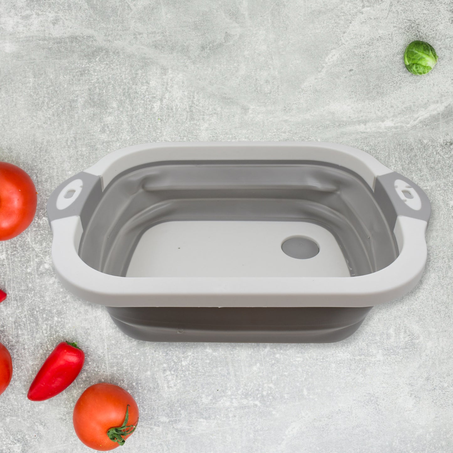 Collapsible Cutting Board With Dish Tub Basket - Happy Price - Image 3