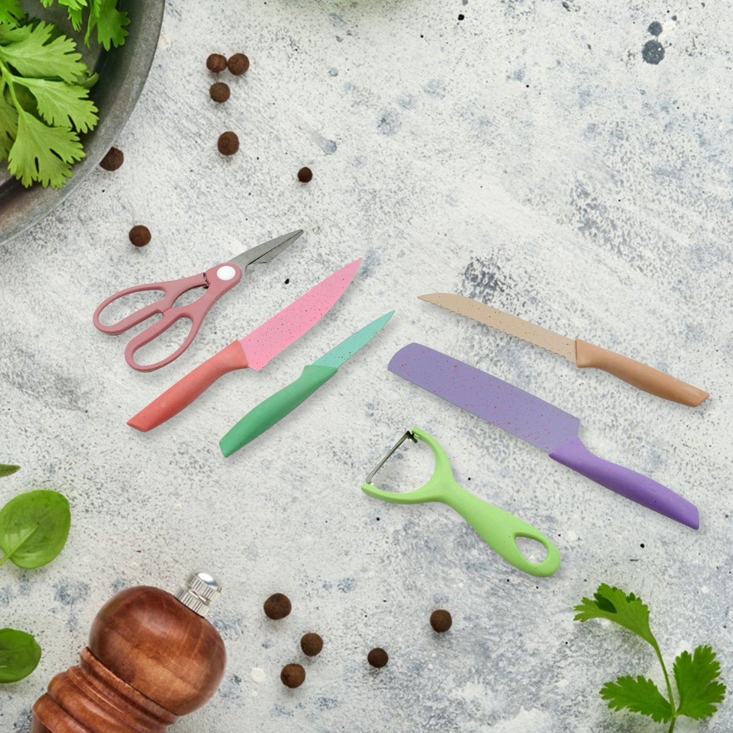 Corrugated 6pc Kitchen Knife Set Professional Box Knife Set 6 Piece Forged Kitchen Knives With Box. - Happy Price - Image 5