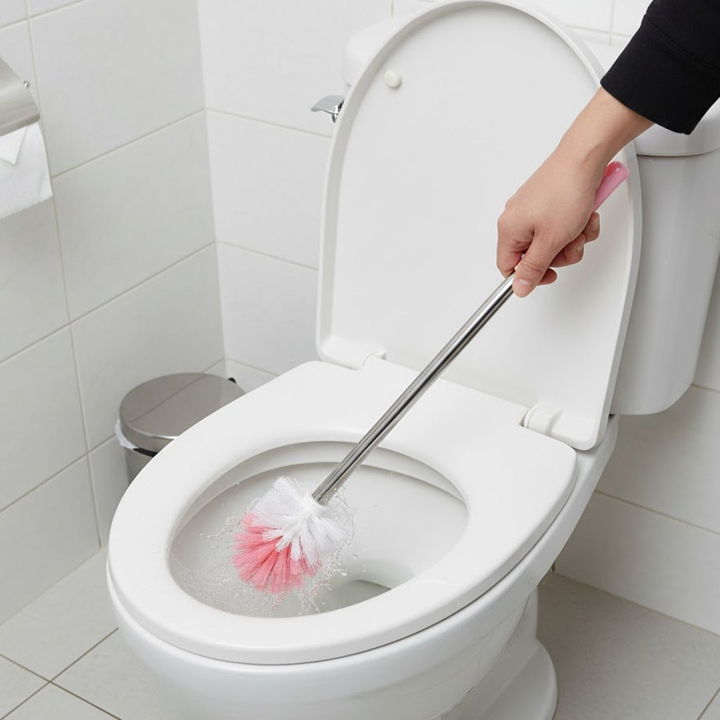 Long Handle Toilet Brush for Deep Cleaning - 1 Pc - Happy Price - Image 2