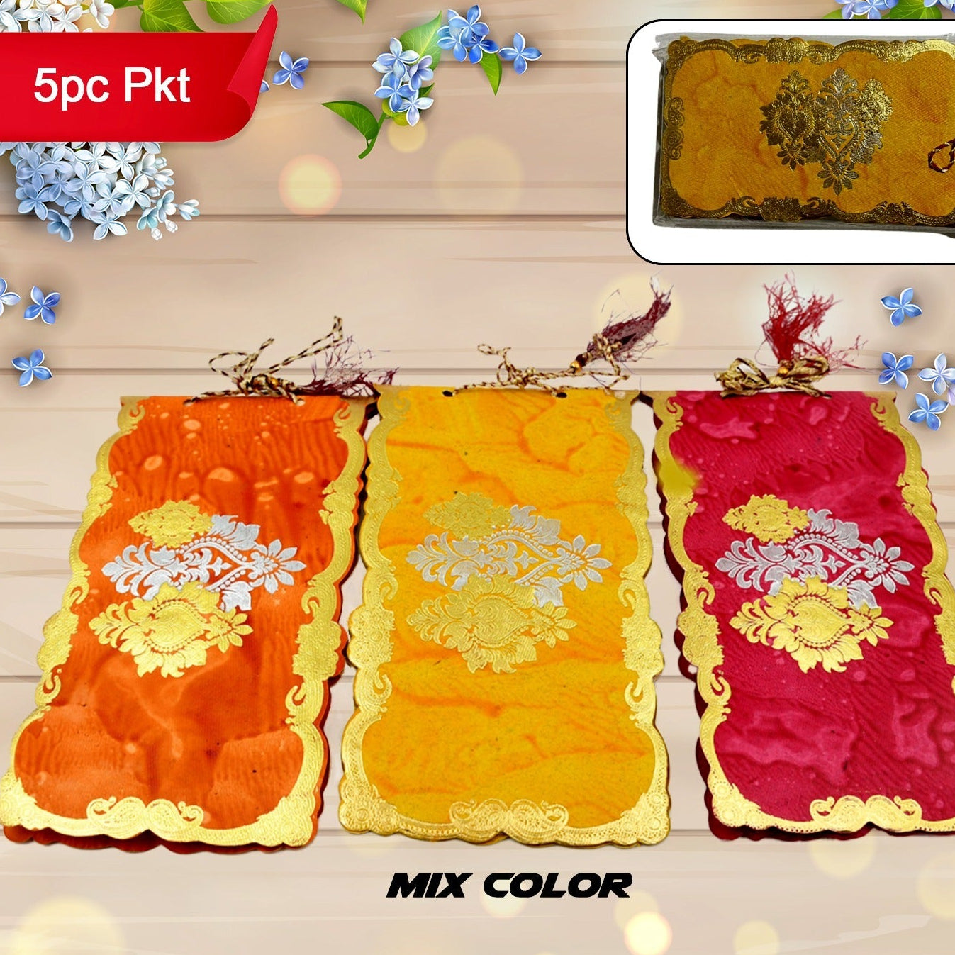Premium Wedding Gift Envelopes - Pack of 5 Pcs for Cash Gifts & Shagun - Happy Price - Image 1
