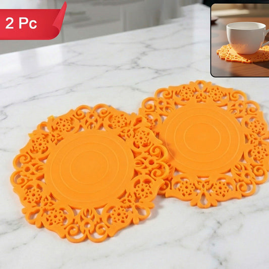 Decorative Heat-Resistant Coaster Set for Hot Utensils - 10 cm, 2 Pc - Happy Price - Image 1