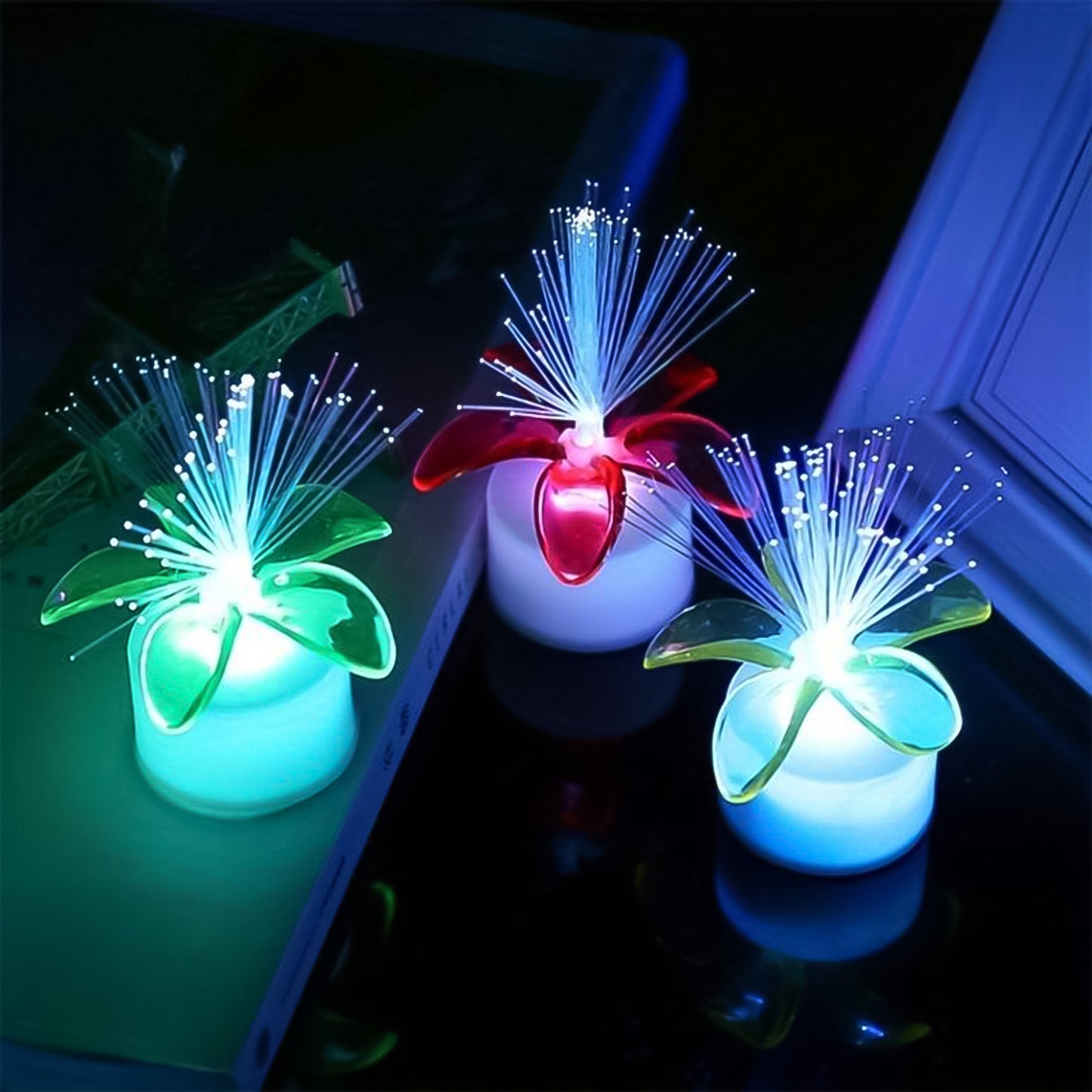 Fiber Optic Light Mini Color Change Led Table Centerpieces  Light Up Candle - Pack Of 12 - Happy Price - Image 4