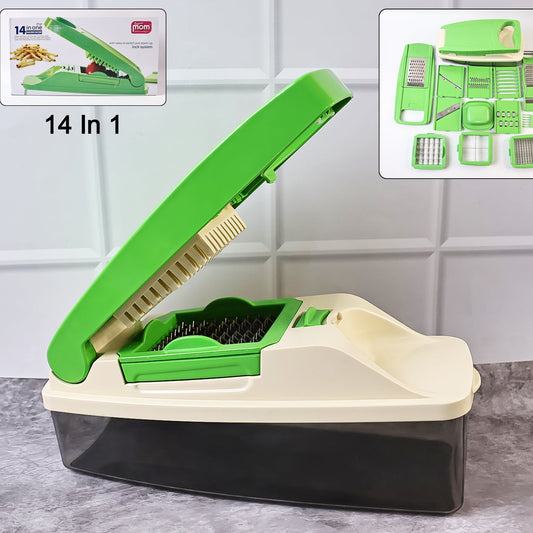 Supermom 14-in-1 Nicer Dicer  Multipurpose Vegetable  Fruit Chopper - Happy Price - Image 1
