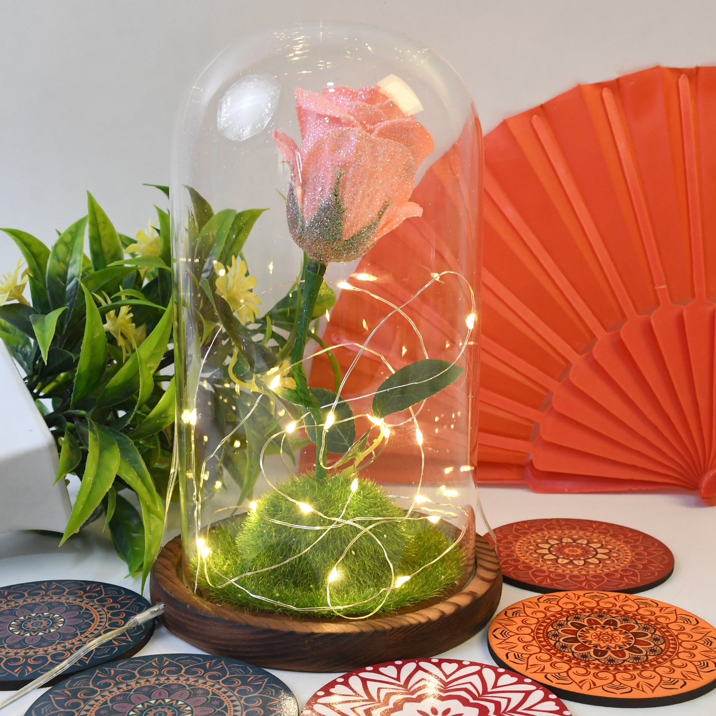 Glass Flower With Led Light Great Gift (1 Set) - Happy Price - Image 6