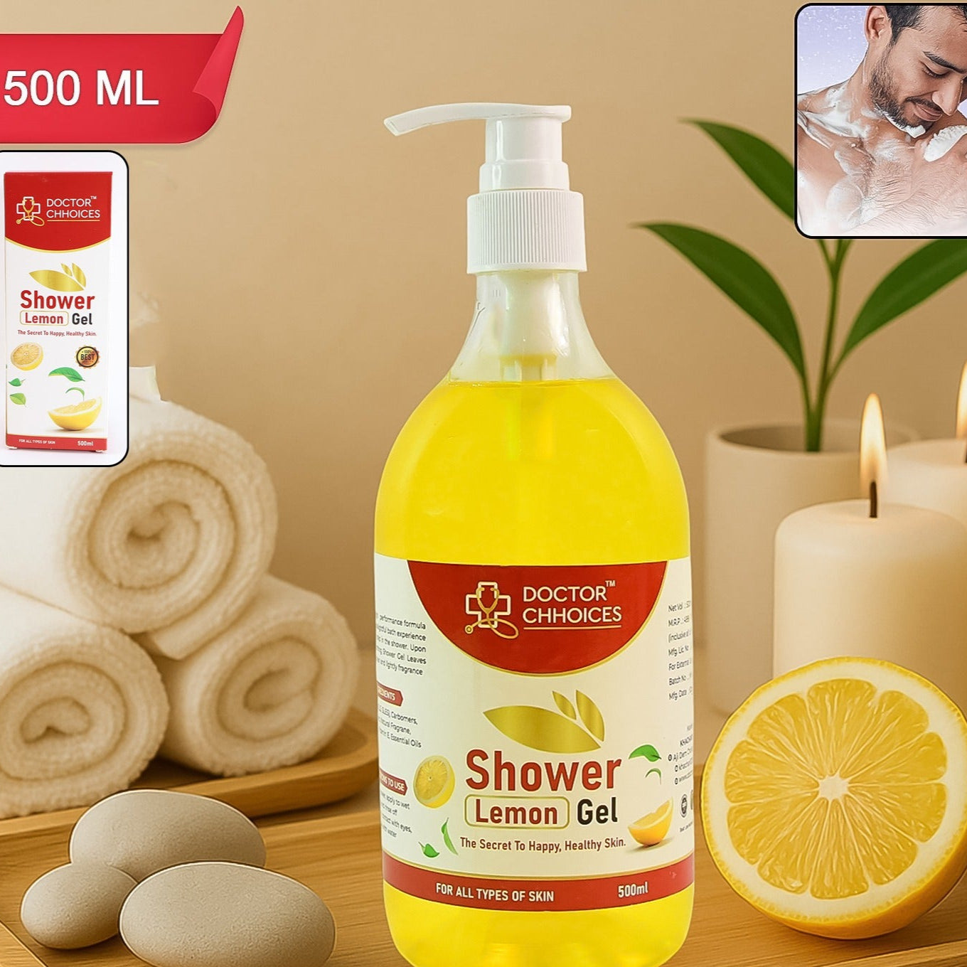 Doctor Chhoices  Choices Lemon Shower Gel  500ml (1 Pc) - Happy Price - Image 1