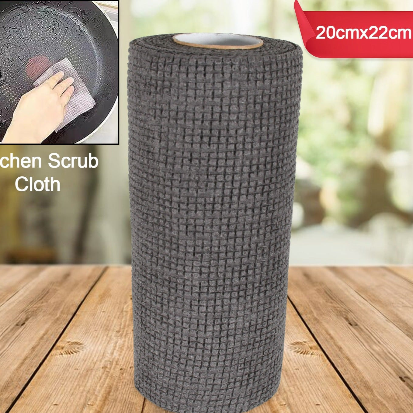 Durable Kitchen Scrub Cloth Microfiber Cleaning Cloth Roll Kitchen Wear-resistant Cloth 2022cm Multipurpose Cleaning Cloths For Kitchen (1pc) - Happy Price - Image 1