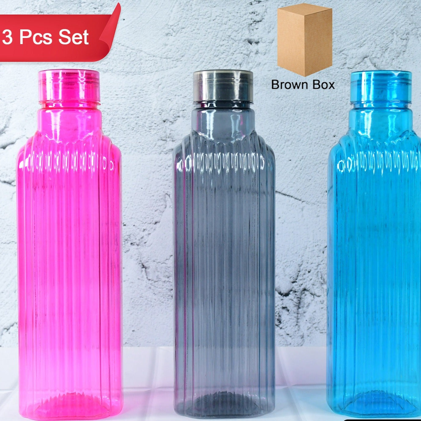Transparent Fridge Water Bottles (3 Pc) - Happy Price - Image 1
