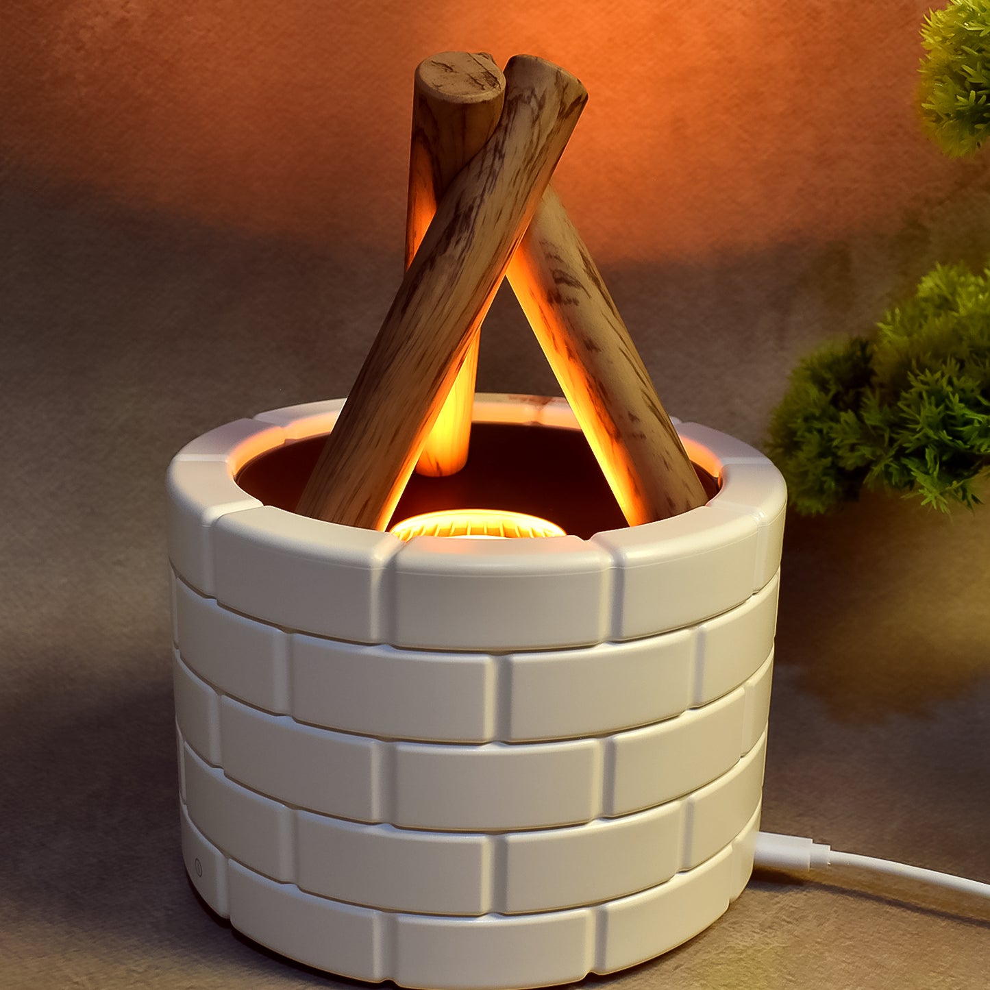 Bonfire Shaped Diffuser Essential Oil Diffuser Multi Function Flame Oil Diffuser (1 Pc) - Happy Price - Image 4