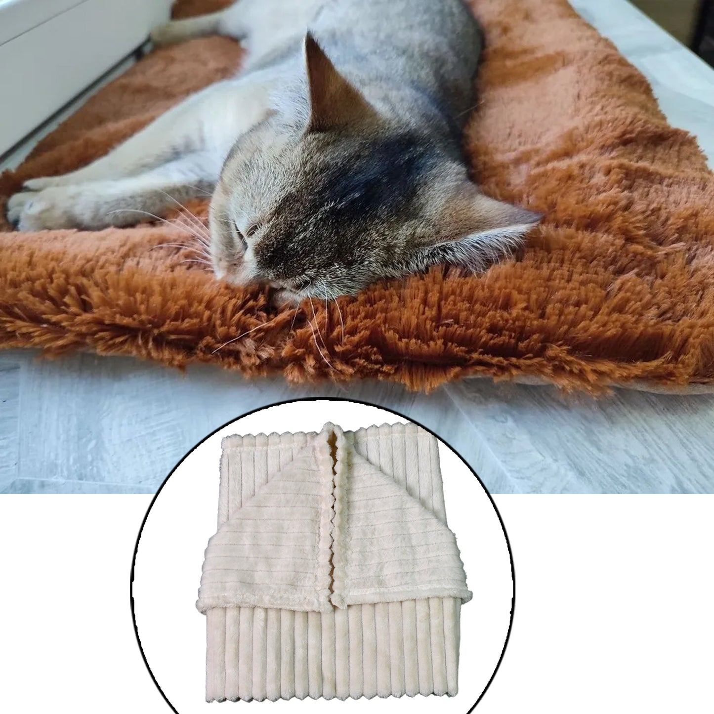 Pet Soft Cat Dog Blanket  Towel Soft Warm Sleep Mat (7050 Cm  1 Pc  Mix Color  Design) - Happy Price - Image 5