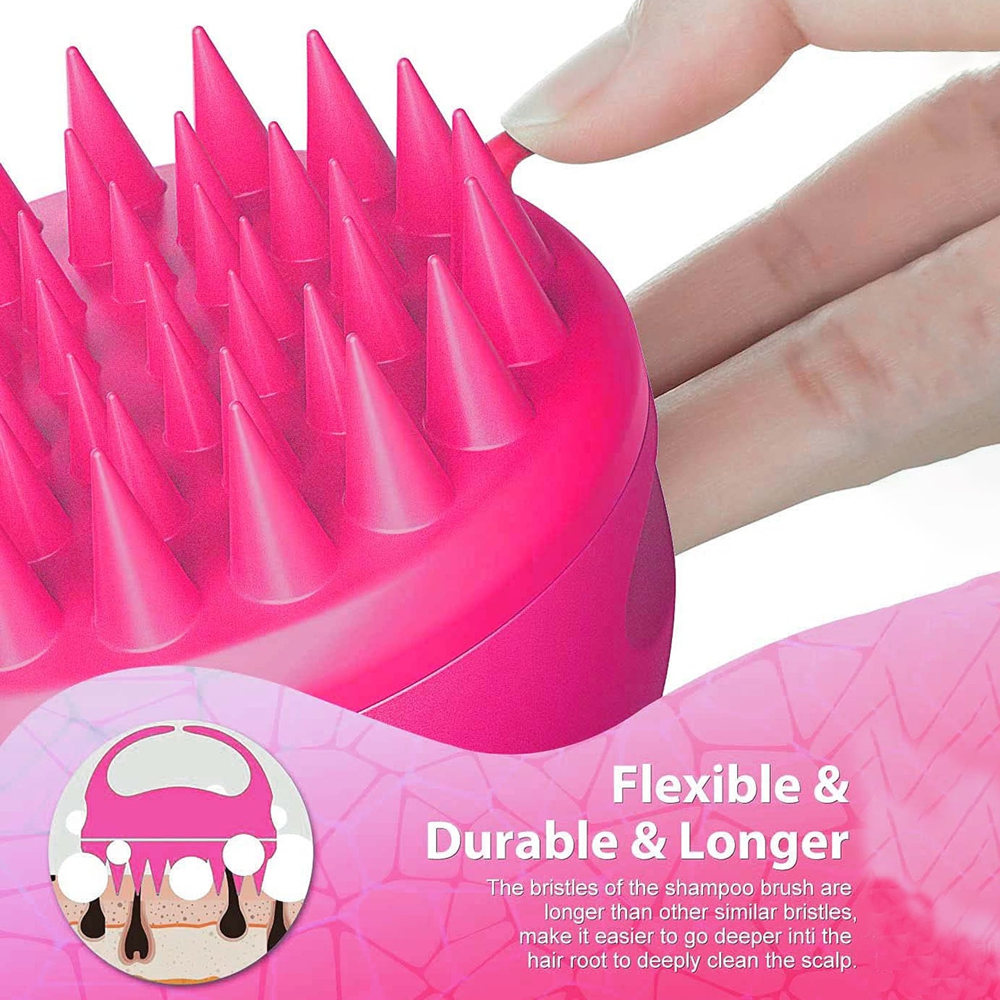 Scalp & Head Massager Comb (1 Pc) for Hair Care - Happy Price - Image 2