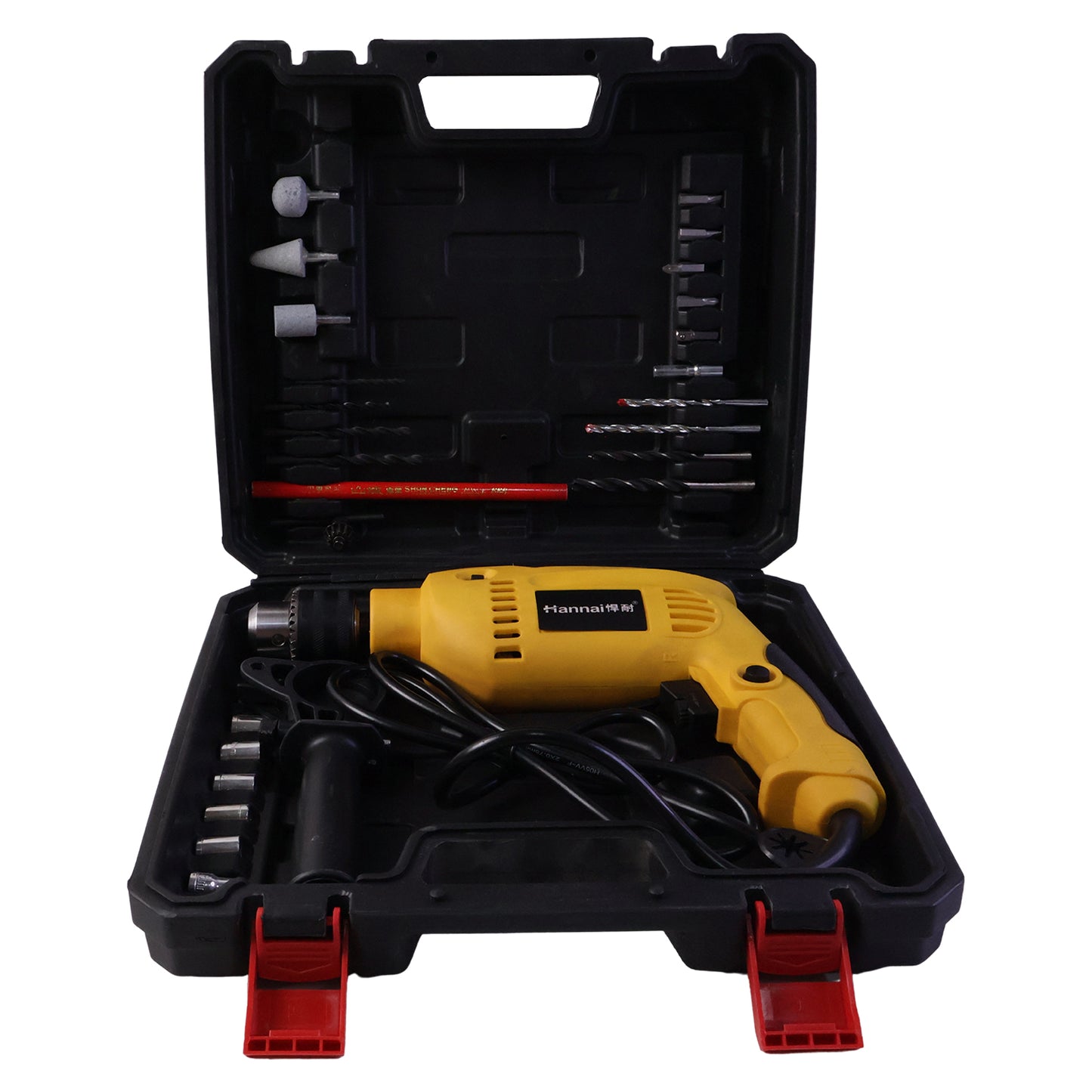 Heavy Duty Corded Electric Drill Machine Tool Kit with Carry Case - 1 Set - Happy Price - Image 3