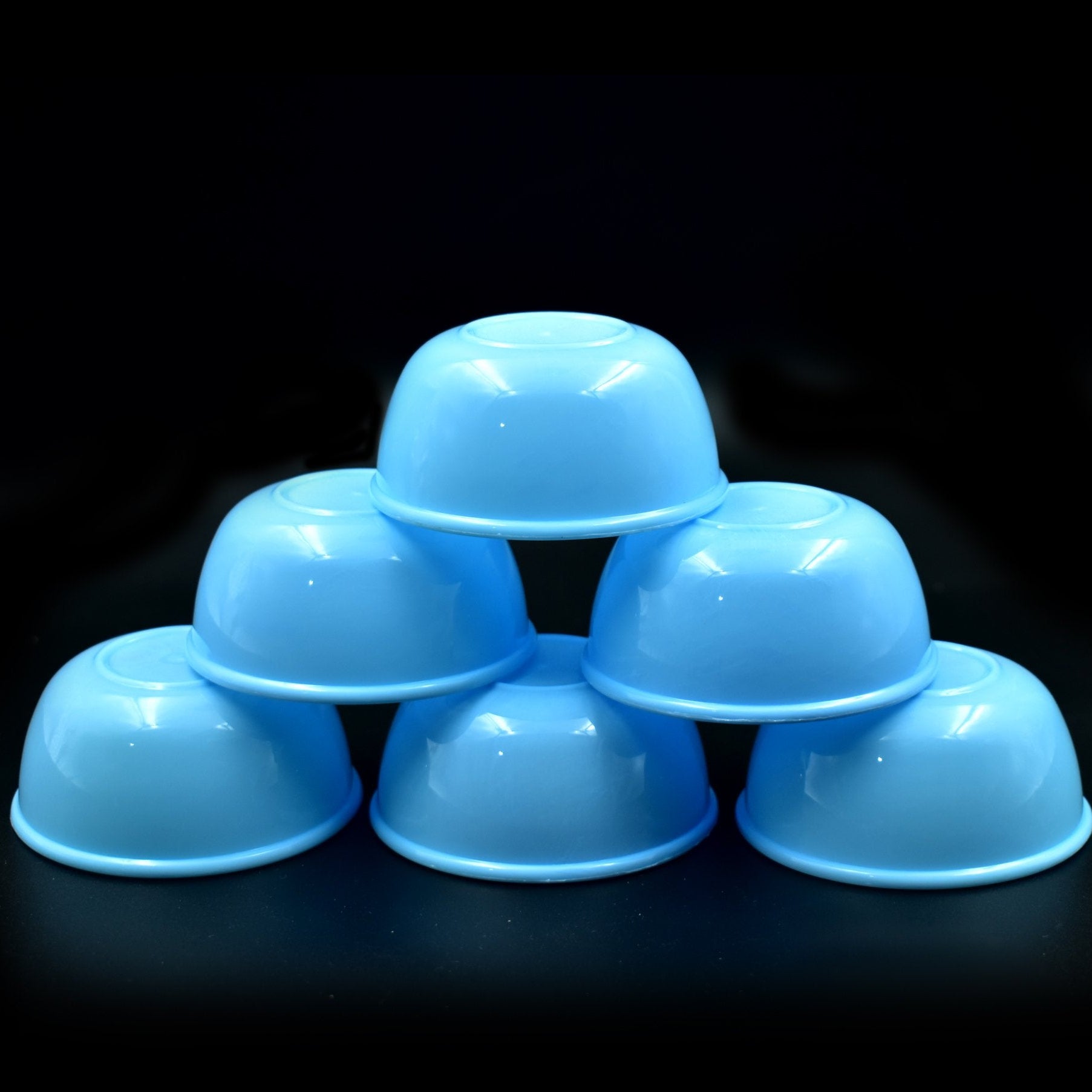 Small Plastic Bowl Set Microwave Safe Unbreakable Set Of 6 - Happy Price - Image 1