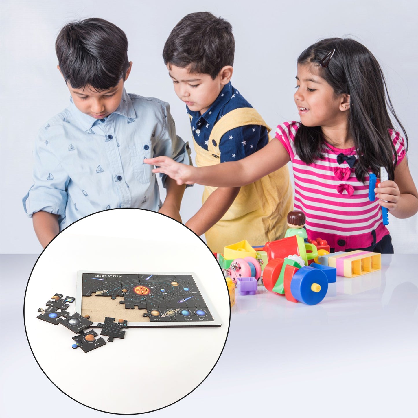 Wooden Solar System Puzzle for Kids - Educational Space Learning Toy (1 Set) - Happy Price - Image 4