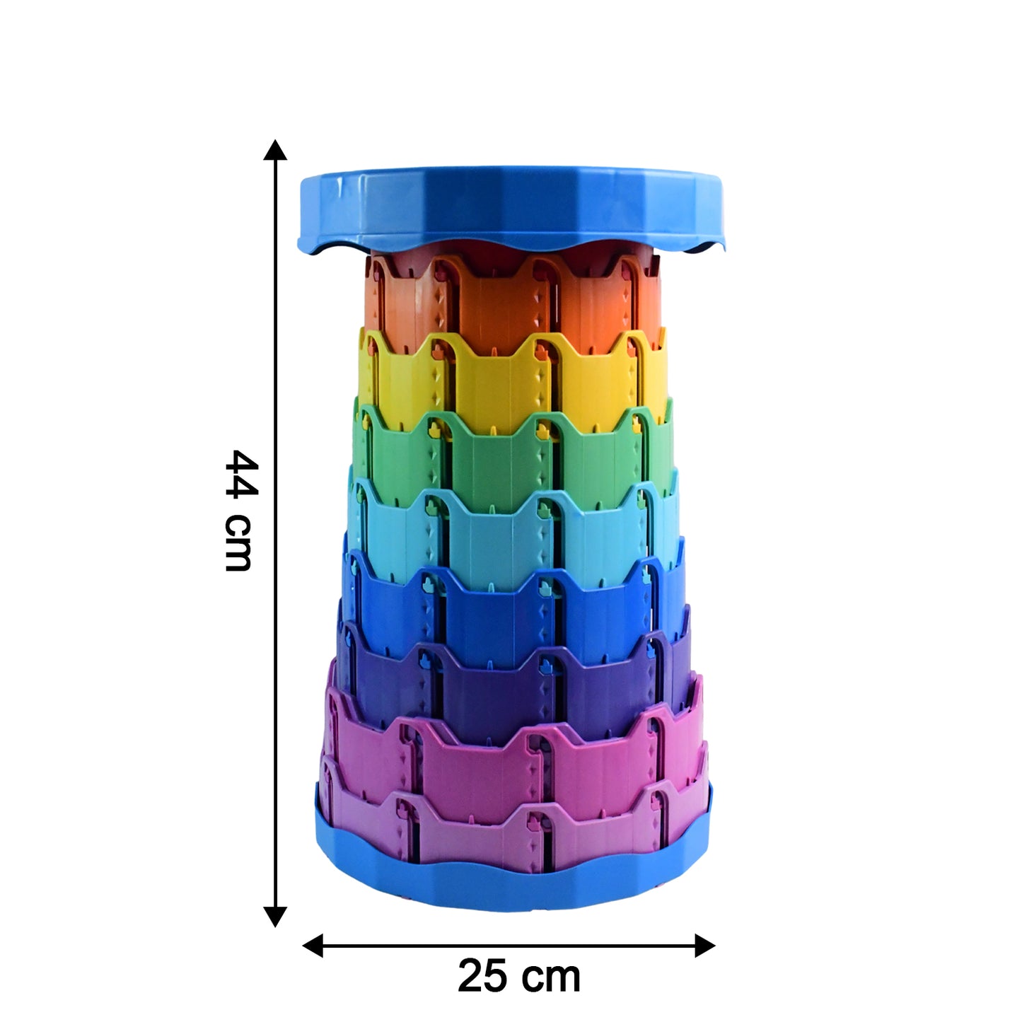 Portable Telescopic Folding Stool - Adjustable Height, Compact & Lightweight Seat (1 Pc) - Happy Price - Image 3