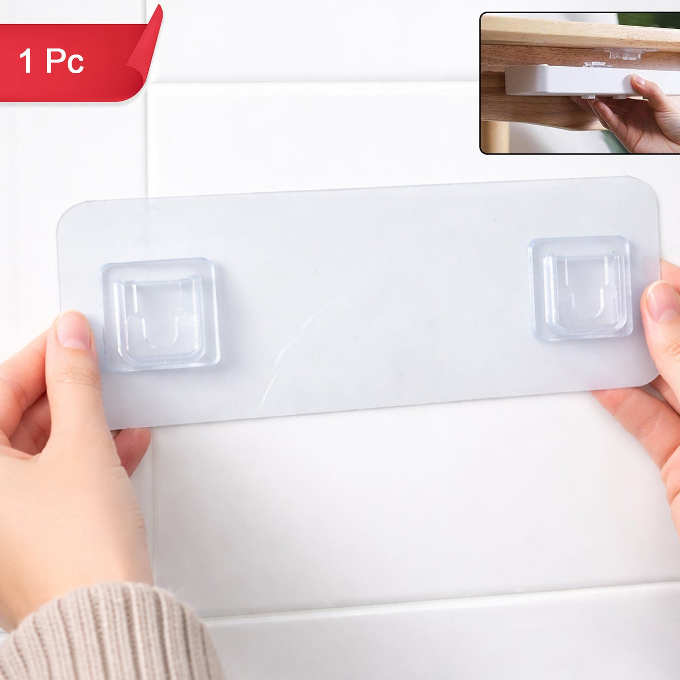 Multipurpose Wall Mounted Self Adhesive Hanger (1 Pc)