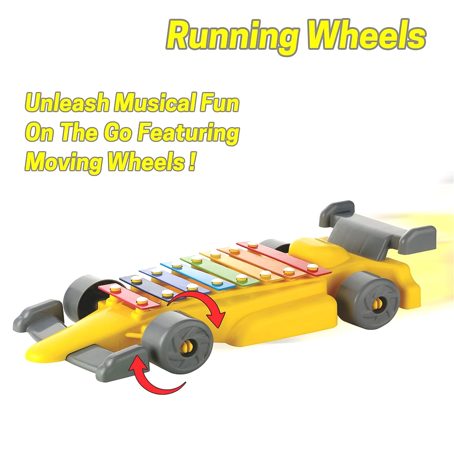 Musical Car Piano Xylophone Toy Plastic Car Xylophone (1 Set) - Happy Price - Image 4
