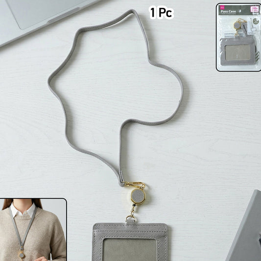 Premium Id Card Holder With Adjustable Neck Strap (1 Pc)