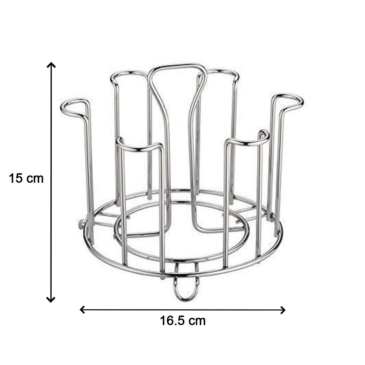 Ss Round Glass Stand Used For Holding Sensitive Glasses And All Present In All Kinds Of Kitchens Of Official And Household Places Etc. - Happy Price - Image 4