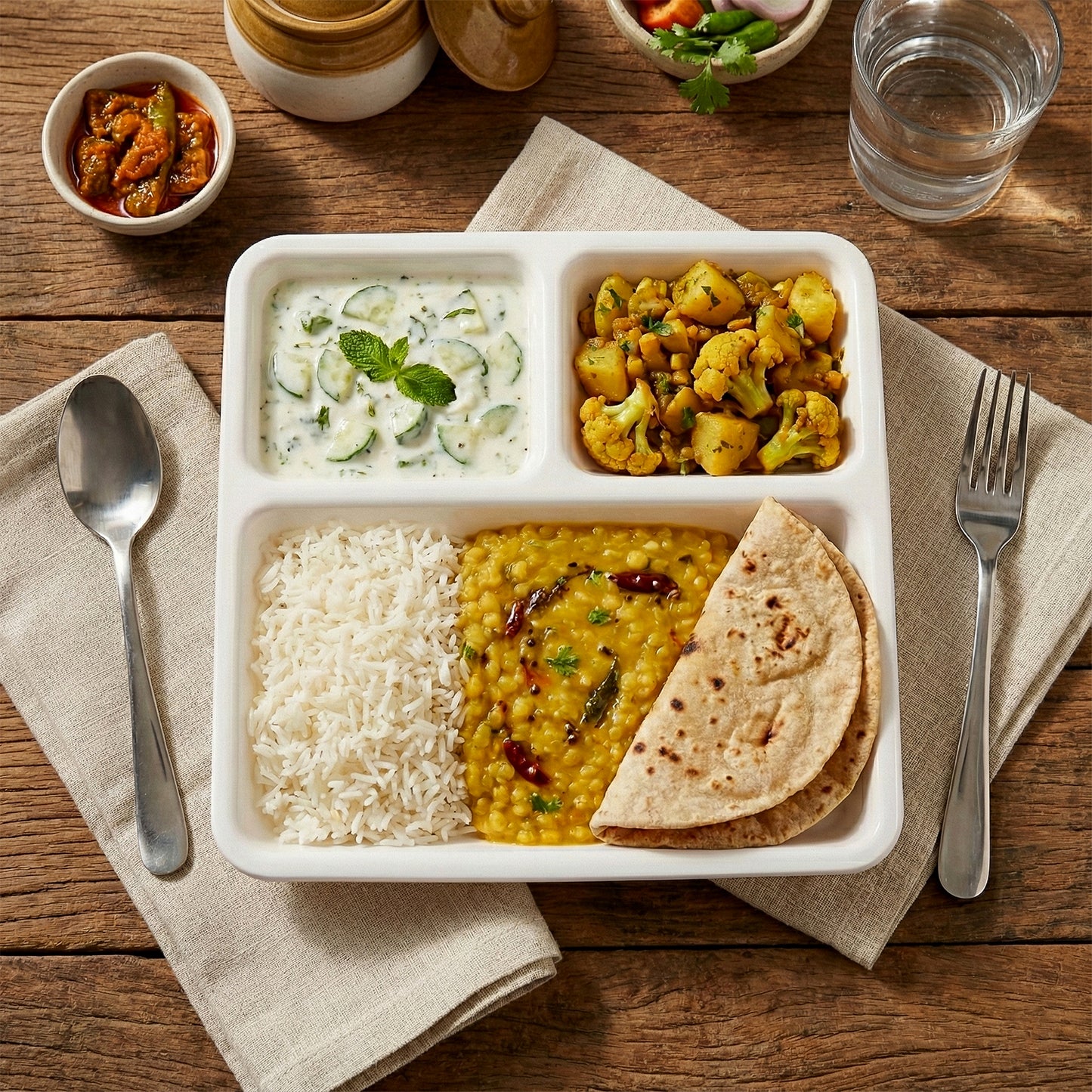 Durable Plastic 3-Compartment Plate for Meal Serving - 1 Pc - Happy Price - Image 5