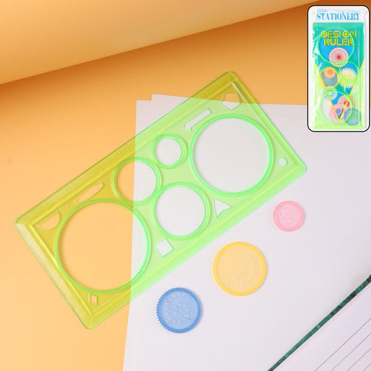 Geometry Stencil Ruler with Spirograph Gears for Pattern Drawing - Happy Price - Image 1