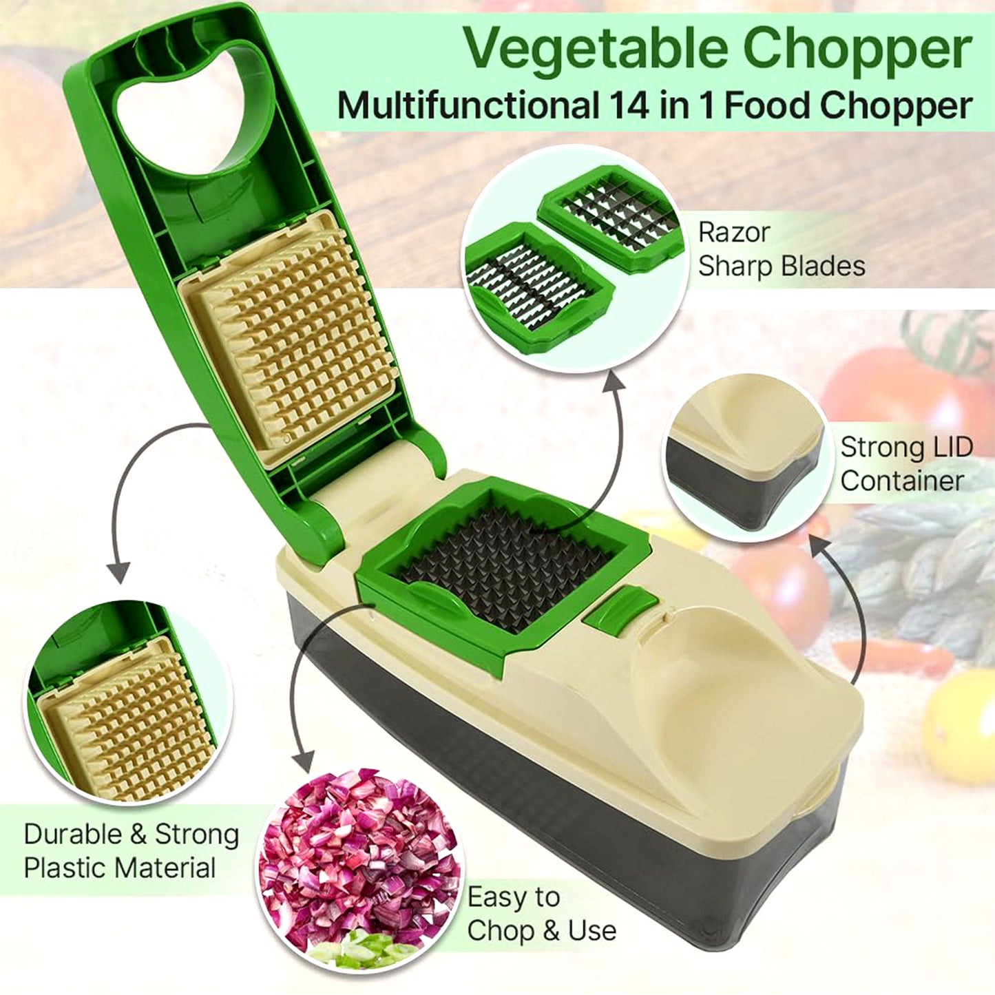 Supermom Quick Nicer Dicer  Multipurpose Vegetable  Fruit Chopper - Happy Price - Image 6