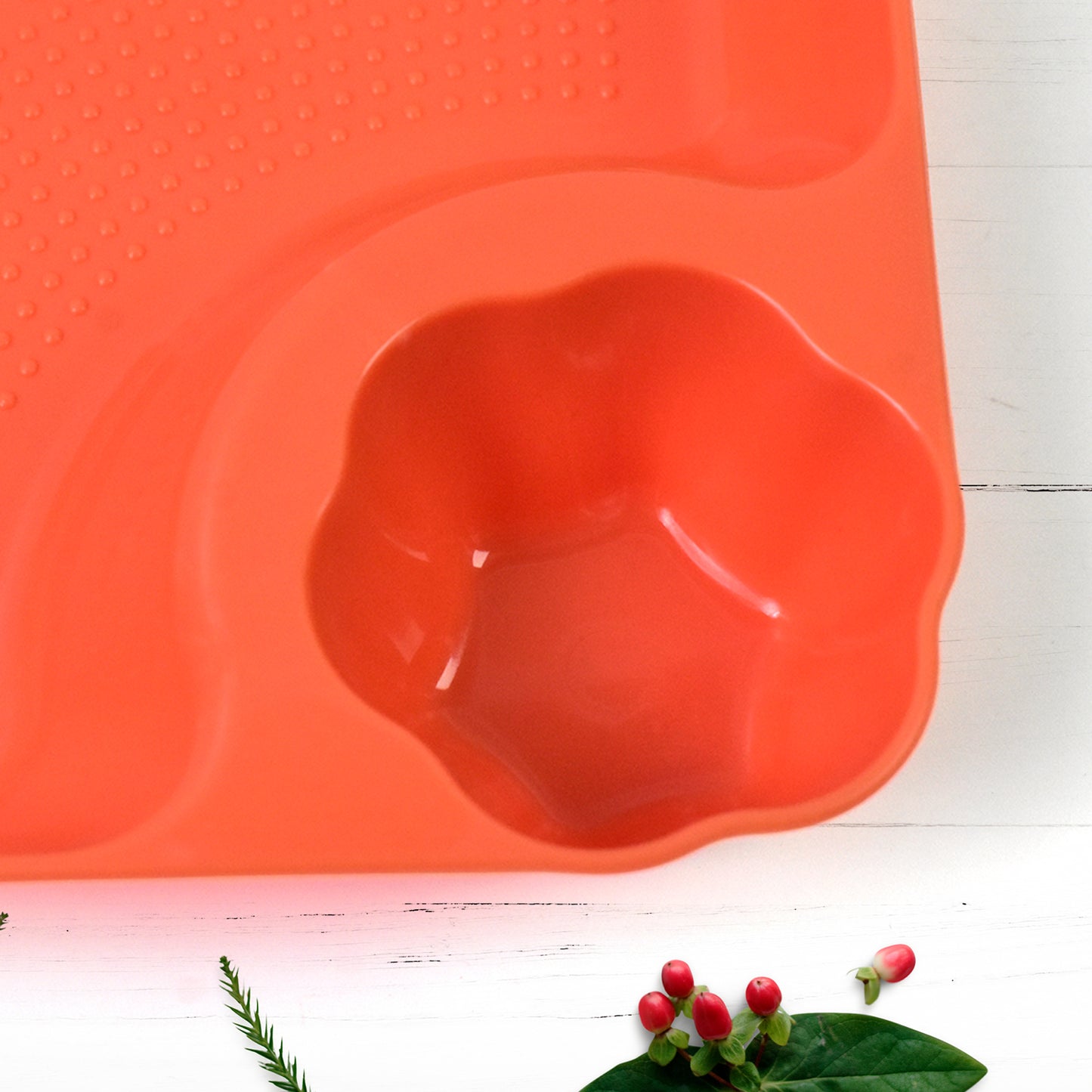 Plastic Plates With Dipping Saucer  Round Dip Part (1 Pc  1816 Cm  1 Pc) - Happy Price - Image 5