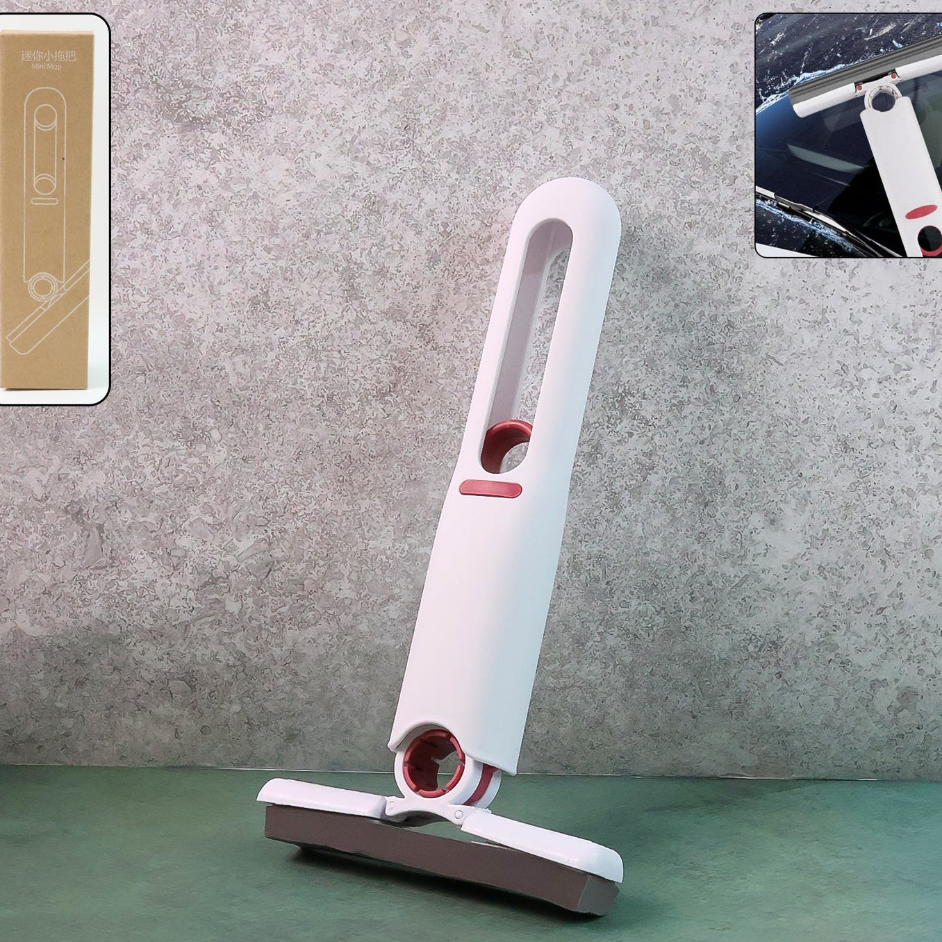 2-in-1 Rotating Head Glass Wiper Squeegee - 1 Pc - Happy Price - Image 1