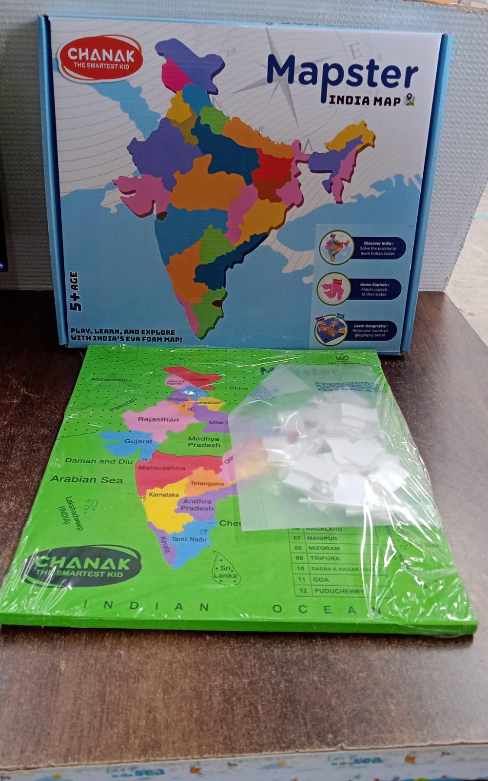 India Map EVA Foam Puzzle for Kids - Educational Geography Learning Toy with State Pieces & Capital Labels - Happy Price - Image 7