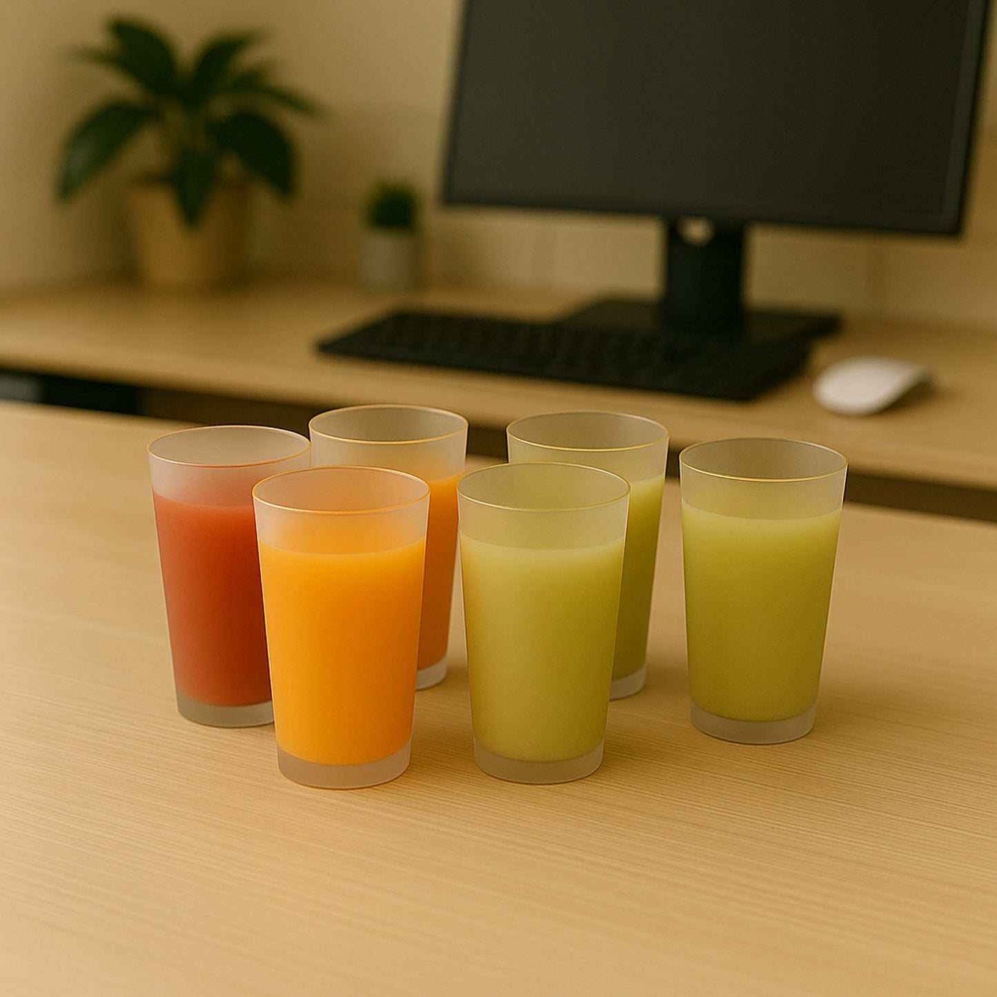 Matt Finish Glass Tumbler Set (Approx 300ml  6 Pc) - Happy Price - Image 3