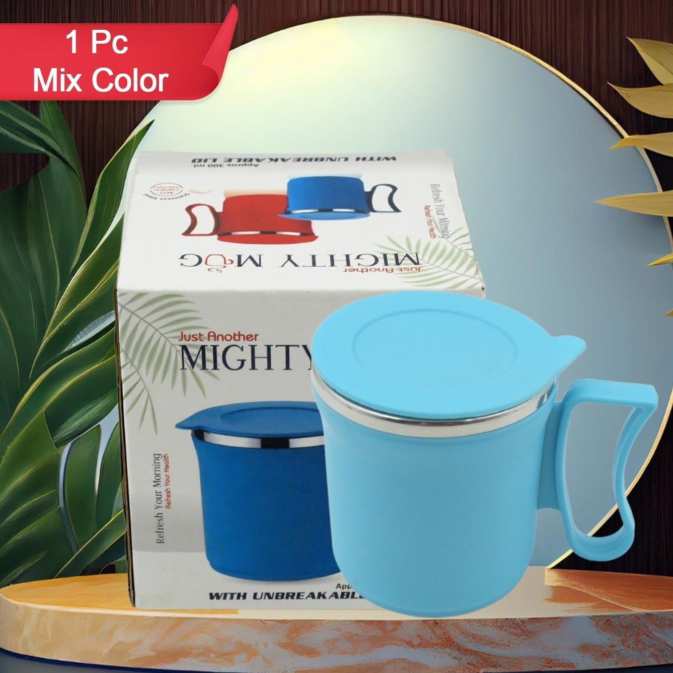 Stainless Steel Lid Cover Hot Coffeetea Mug Hot Insulated Double Wall Stainless Steel Coffee And Milk Cup With Lid - Coffee Cup Approx 250 Ml 300 Ml ( 1 Pc Mix Color) - Happy Price - Image 1