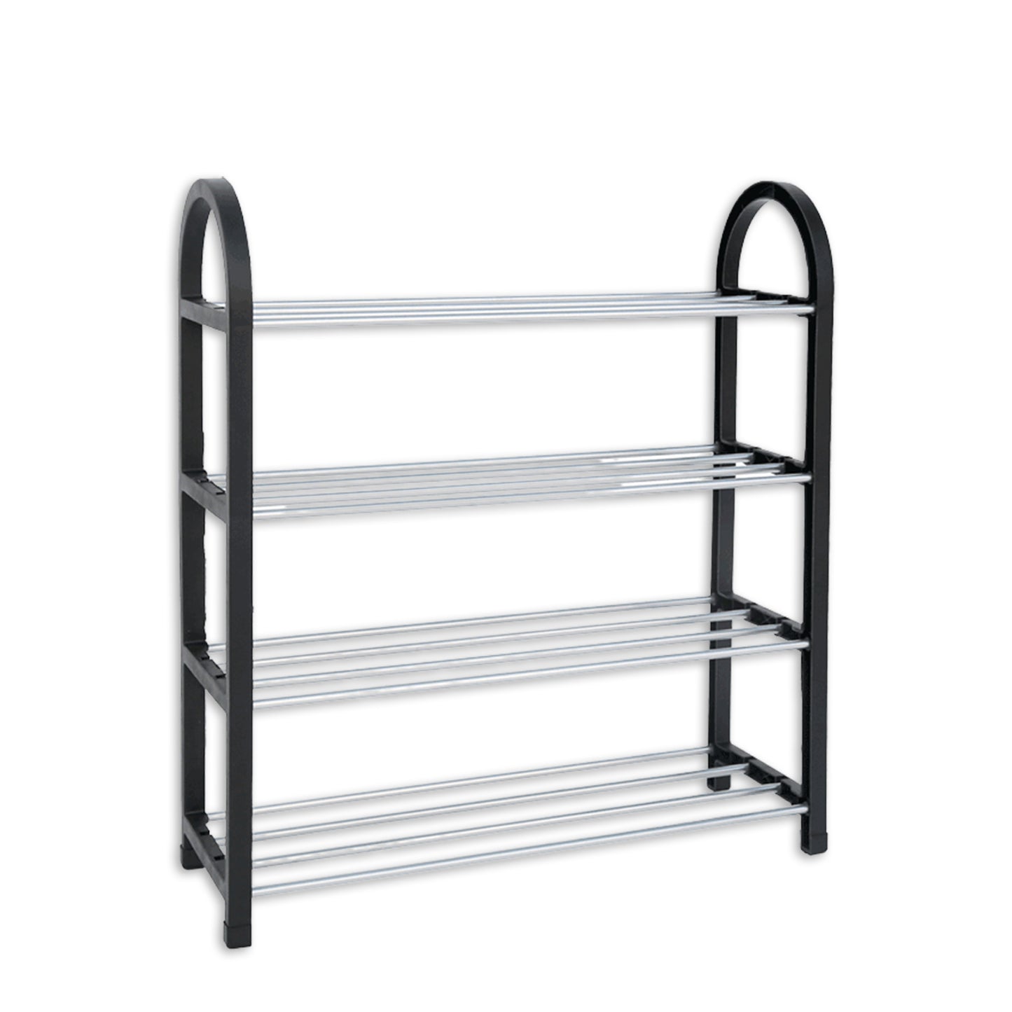 4-Tier Carbon Steel Shoe Rack Organizer - Compact & Durable - Happy Price - Image 2