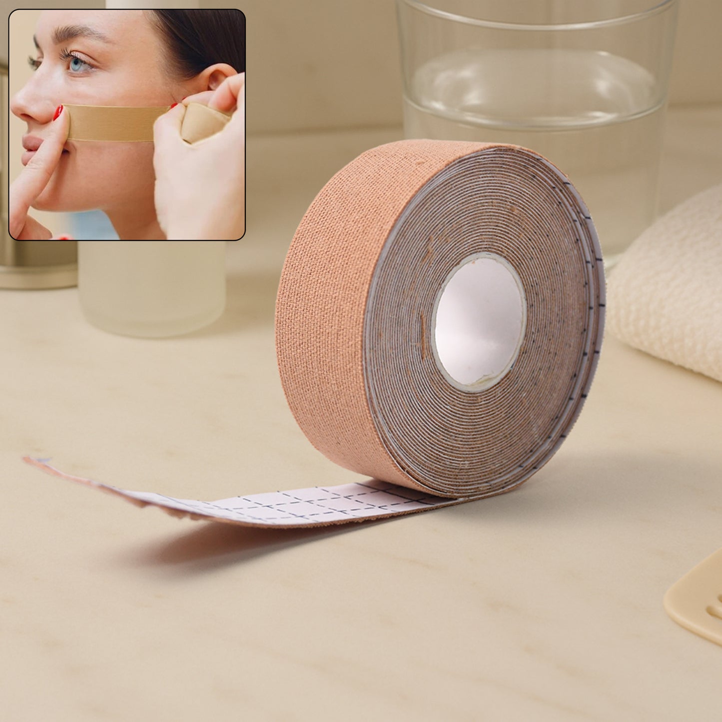 Face Lifting Tape Myofascial Face Tightening Tape 2.5 Cm X 5 M Approx (1 Pc) - Happy Price - Image 2