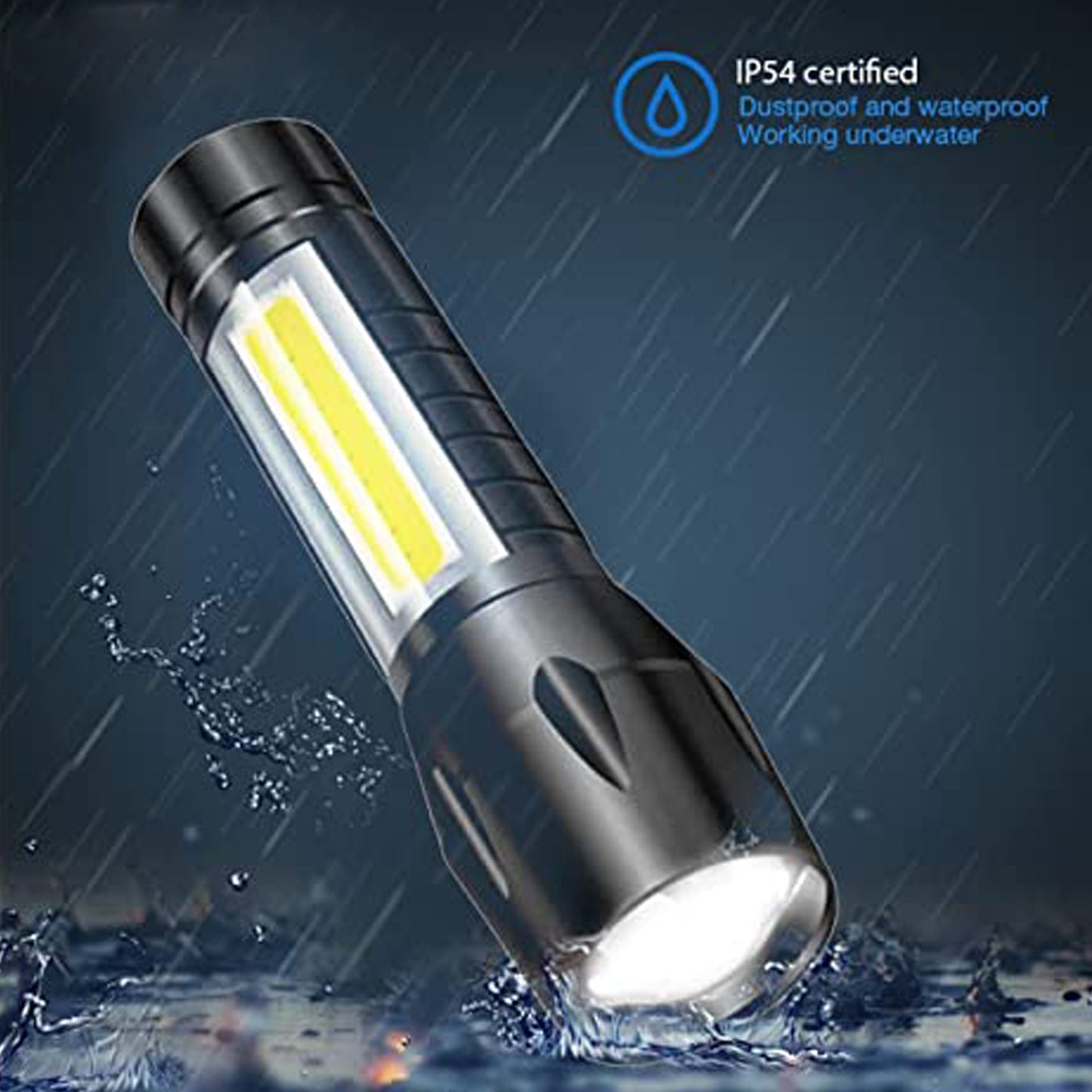 Mini Search Rechargeable Led Long Range Flashlight Emergency Light Torch - Happy Price - Image 2