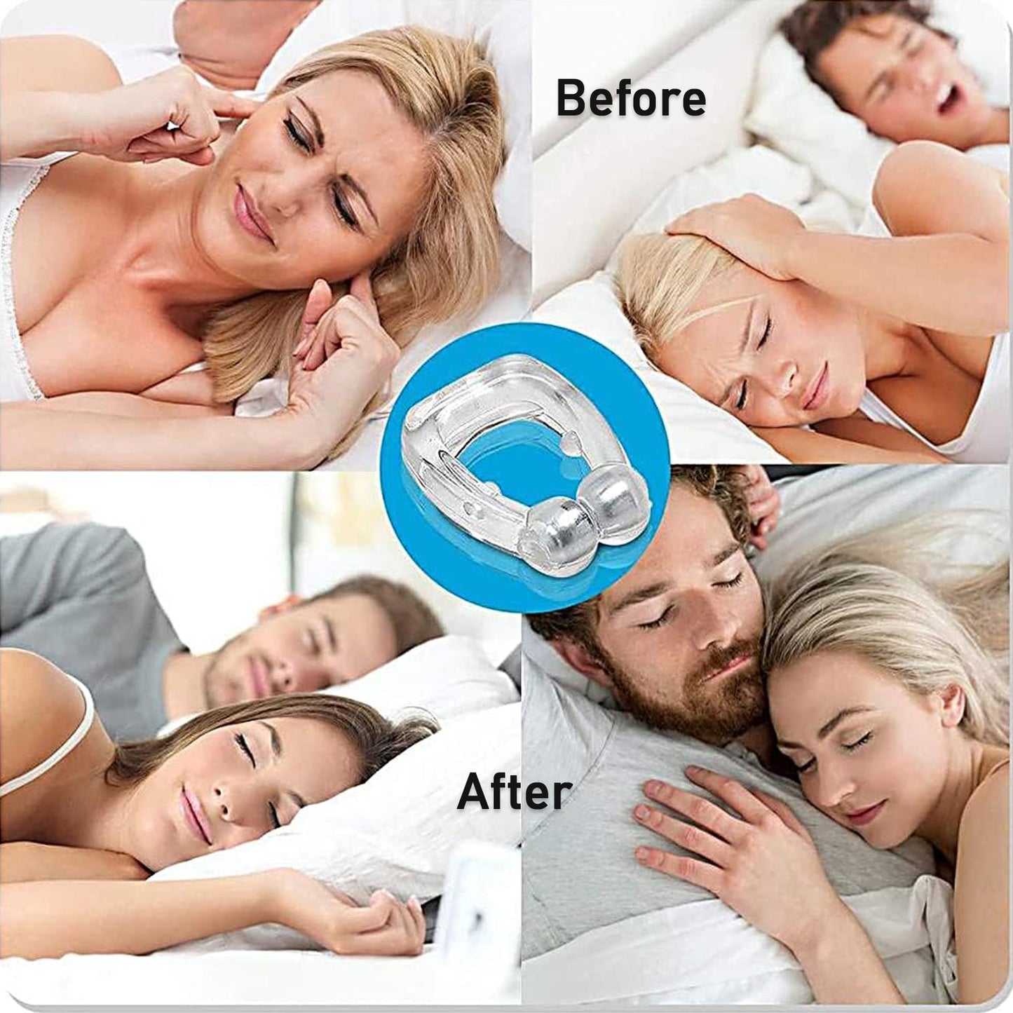 Anti Snore Device For Men And Woman Silicone Magnetic Nose Clip For Heavy Snoring Sleeper Snore Stopper Anti Snoring Device (1 Pc) - Happy Price - Image 5