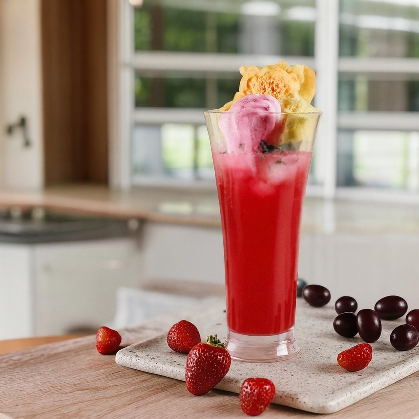 Set of 6 Tall Matt Finish Plastic Glasses - 300ml Each for Faluda & Beverages - Happy Price - Image 4