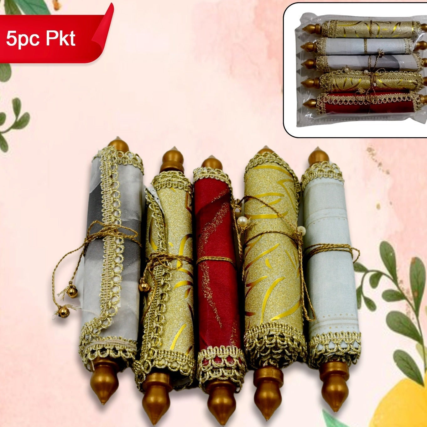 Money Gift Envelopes Lifafa - Multi Color Pack Of 5 Premium Designer Envelopes Colorful Writing Message Scroll Sandesha Card Style Shagun Envelope Sagan Gift Envelopes For Weddings Birthdays Baby Shower Anniversary - Happy Price - Image 1