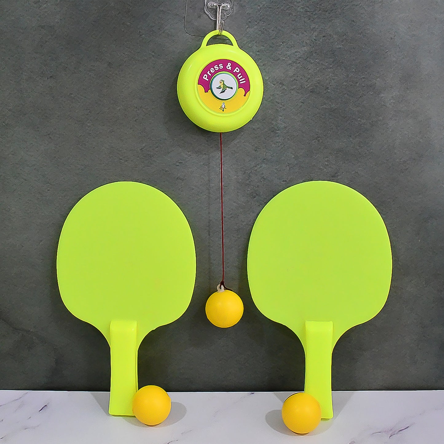 Hanging Table Tennis Trainer Set With Three Ball (1 Set) - Happy Price - Image 3
