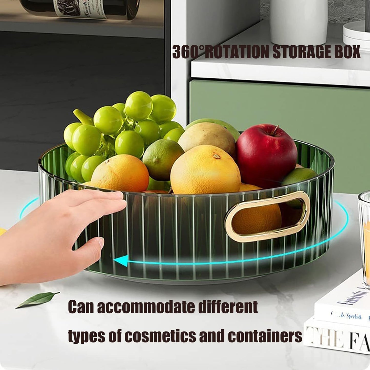 360 Rotating Multipurpose Storage Rack with Handles (1 Pc) - Happy Price - Image 5
