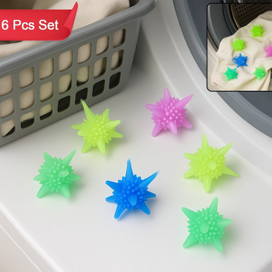 Washing Machine Laundry Reusable Soft Spiky Balls (6 Pc) - Happy Price - Image 1
