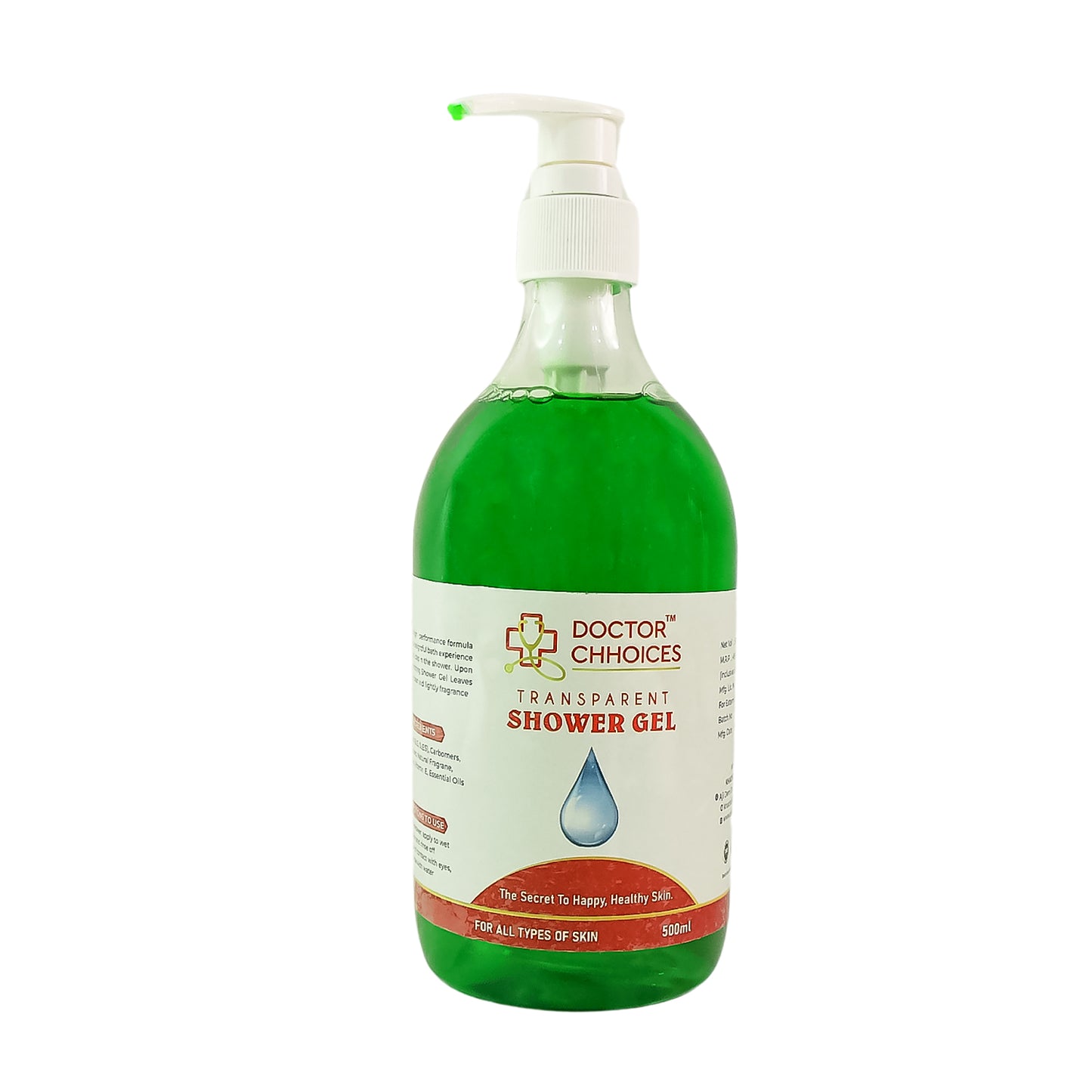 Doctor Chhoices  Choices Transparent Shower Gel  500ml Bottle With Pump Dispenser - Happy Price - Image 7