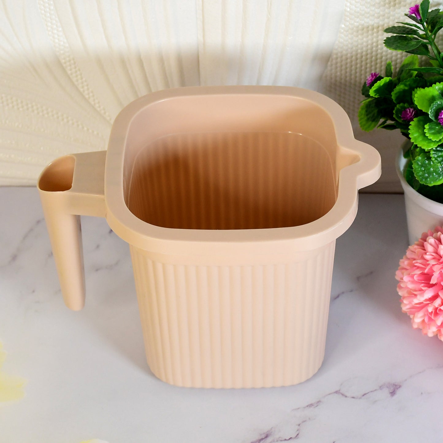 Plastic Square Bath Water Mug (1 Pc  1000 Ml  Mix Color) - Happy Price - Image 2