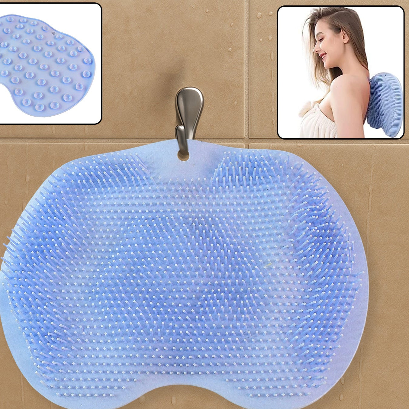 Silicone Bath Massage Cushion With Suction Cup Shower Foot Scubber Brush Foot Bath Mat Scrubber Anti-slip Exfoliating Dead Skin Massage Pad Lazy Wash Feet Bathroom Mat - Happy Price - Image 1