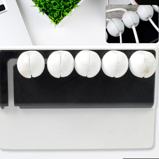 5 Slots Adhesive Desk Cable Cord Holder For Charging Cable (1 Pc  Mix Color) - Happy Price - Image 1