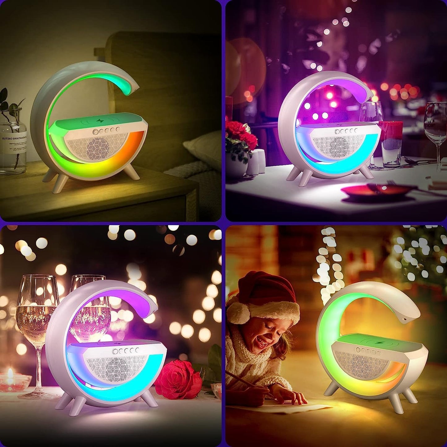 3-in-1 LED Night Lamp with Bluetooth Speaker and Wireless Charger - Happy Price - Image 6