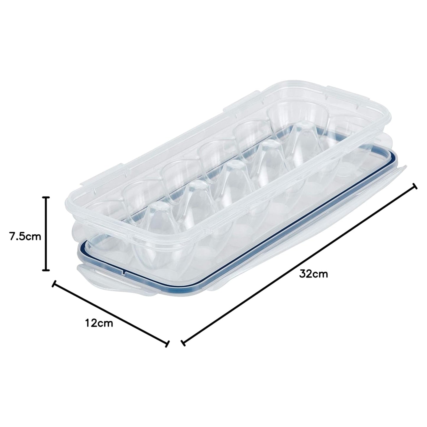 12 Egg Refrigerator Tray with Lock Lid - Stackable Egg Holder for Fridge - Happy Price - Image 4