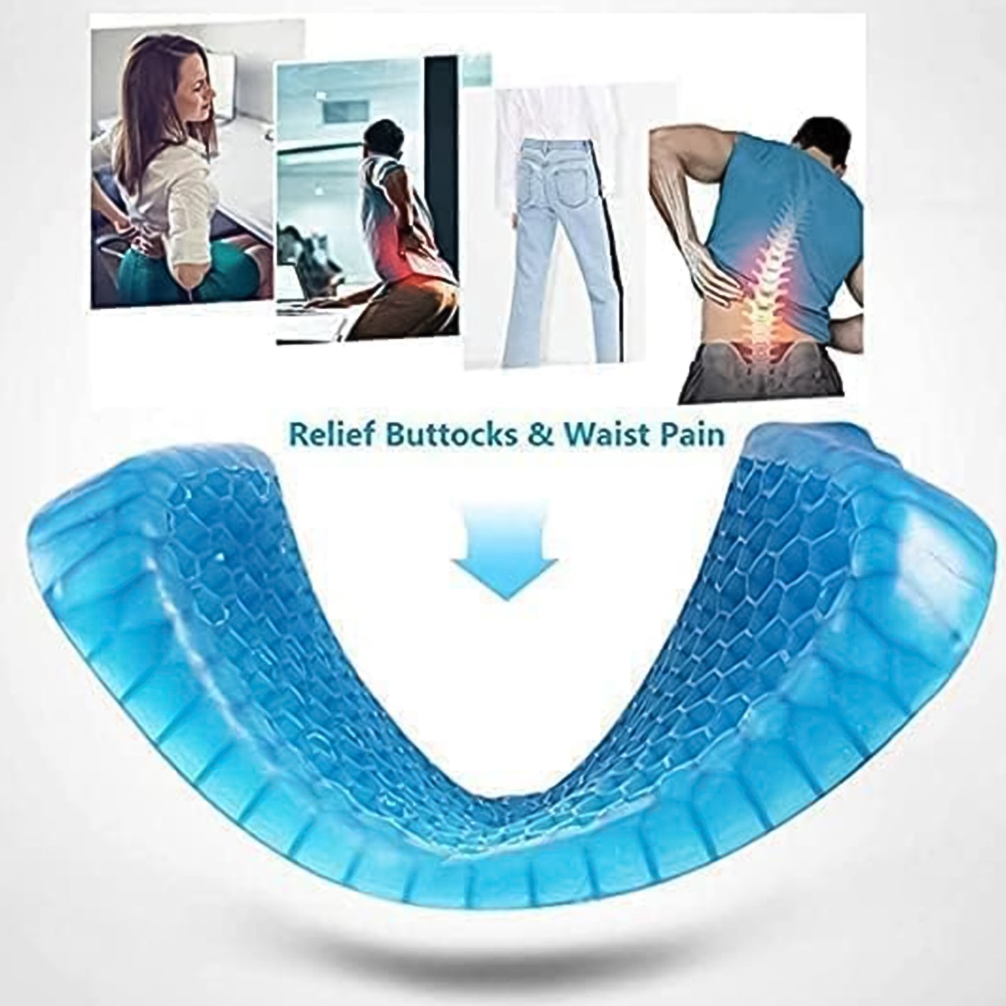 Cushion Seat Flex Pillow Gel Orthopedic Seat Cushion Pad (Egg Sitter) - Happy Price - Image 3